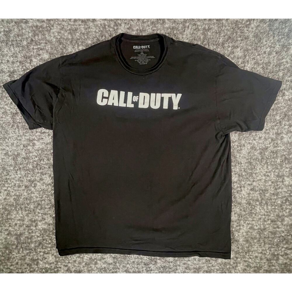 Call of Duty T-Shirt Men’s 2XL Black Official Logo Gaming Tee Crew Neck FPS Game